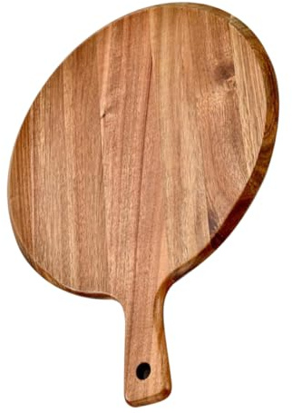 Mobestech Tabla De Madera Redonda para Alimentos Bandeja De Postres y Fruta Decorativa y Resistente
