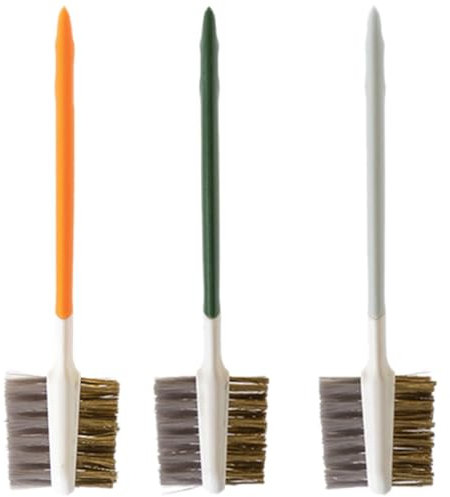 Sosoport 3 pcs Gas Stove Cleaner Brush Set Double Ended Stovetop Cleaning Tool for Kitchen Steel Wire Bristles Suitable for Induction Hobs and Gas Burners