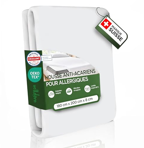 Welldora Milbenbezug Topper 180x200x8, Premium Encasing, Allergiker