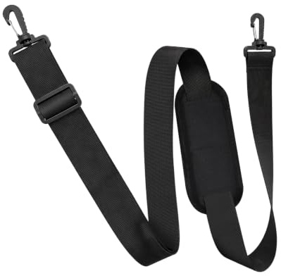 Zynqo Verstellbarer Schultergurt für Taschen (0,9–1,6 m), Taschengurt 3.8cm Breit mit Schulterpolster, Universal Schultergurt für Laptoptasche Reisetasche Sporttasche Tragegurt Strap