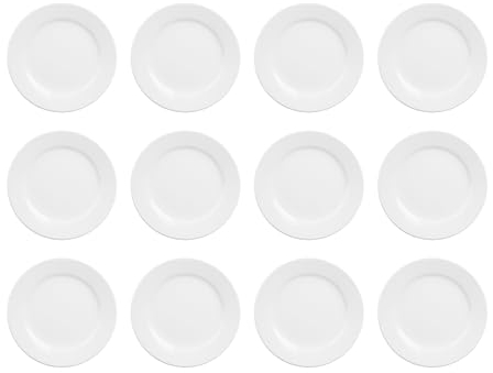 Olympia CC206 Athena Hotelware Wide Rimmed Plate - 165mm 6 1/2 (Box 12), White