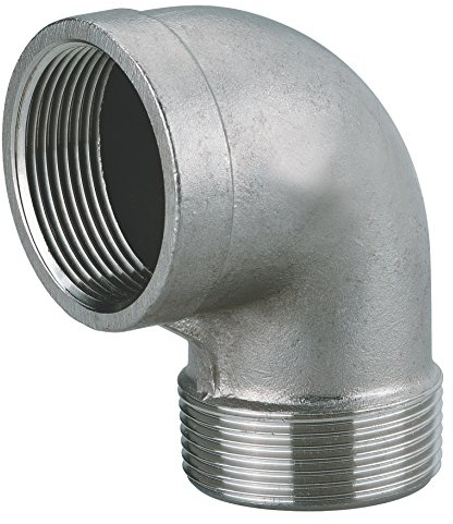 metabo Winkelanschluss 2 Edelstahl - 90° Adapter mit 5,08 cm IG/AG für Tauchpumpen, Schnellkupplungen sowie Ablauf‑, Saug‑ & Gartenschläuche - Robuster Edelstahl‑Anschluss für Pumpensysteme
