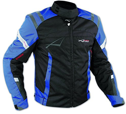 Sport Touring Moto tela Cordura Chaqueta protectores CE Scooters Azul L