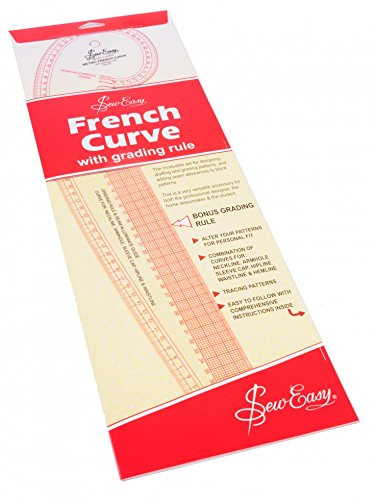 Sew Easy Französische Kurve, Metrisch, Kunststoff, Schneiderutensil, Nähen, Schneidern, Muster schneiden