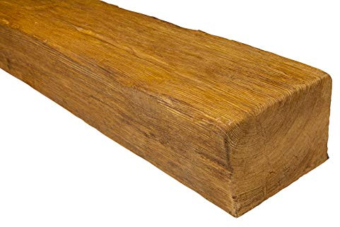 DECO WOOD Deckenbalken ED105 aus Polyurethane, 2m Länge, PU Balken Holzoptik (hellbraun - 19x13cm) Innendekor Dekobalken Rohrabdeckung