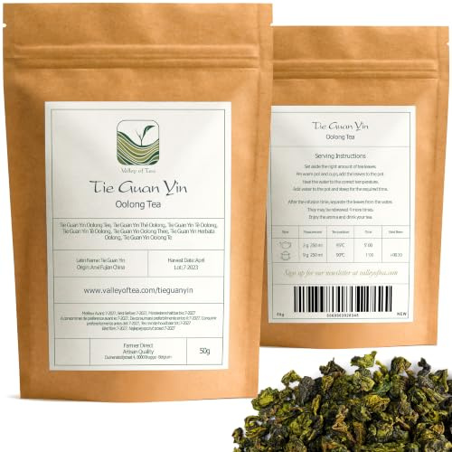 Té Azul Ti Guan Yin - Diosa Del Hierro De La Misericordia - Té Oolong De Hojas Sueltas Chino - Hojas Enteras