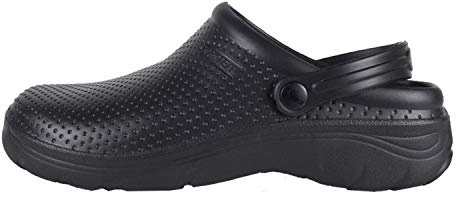 Work Team Zueco EVA Unisex. Ultraligero, ergonómico. Anatómico, con Cámara ortopédica, Suave para los pies. Hombre Negro 40/41