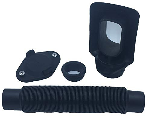 EarthMinded DIY Rain Barrel Diverter Parts for 3x4 (Diverter, Winter Cover Plate, Hose, Hose Seal for barrel, Parts to fit 3x4 Downpipe)