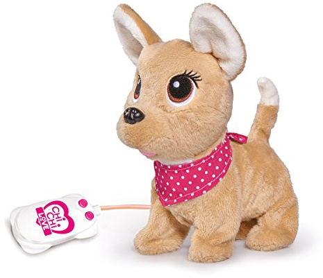 Simba 105893243 - Chichi Love Puppy Friends, 2-Fach Sortiert, es Wird nur EIN Artikel geliefert, kabelgesteuerter Chihuahua und Husky, läuft, bellt und wackelt mit dem Schwanz, 20cm, ab 3 Jahre