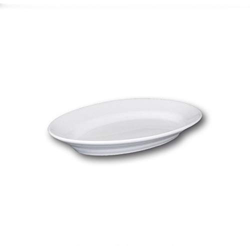 Plat ovale porcelaine blanche - L 28 cm - Tivoli