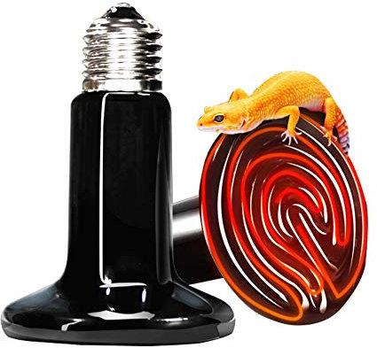 Lucky Farm 2 Pcs 200W lampe de chauffage pour animaux de compagnie, ampoule infrarouge en céramique E27 pour lézard tortue serpent araignée oiseaux maintien au chaud (200W)