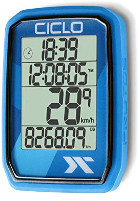 Ciclosport 205 drahtloser Fahrradcomputer, mit 5 automatischen Funktionen, in blau