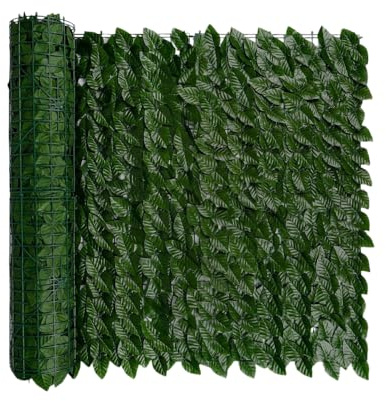Palucart 3 siepi artificiali 1x3 m siepe da balcone artificiale edera 100x300 cm - M