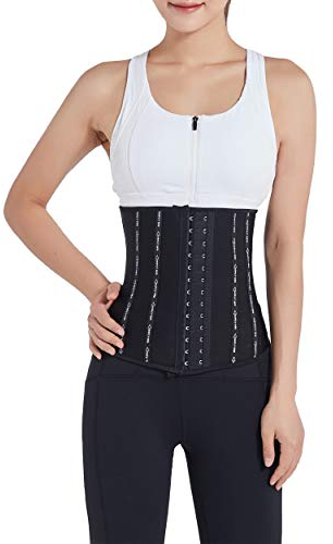 GITVIENAR Bauchweggürtel Damen, Sauna Korsett Bauch Weg zur Fettverbrennung Schwitzen Bauchkontrolle Schwitzgürtel Verstellbarer Gewichthebergürtel für Frauen Damen (schwarz2, M)