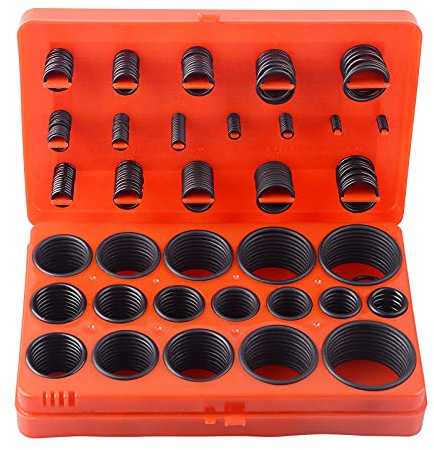 Universal 419 pcs Nitrile Rubber O Ring Assortment Kit, Metric Oring Kit - Size from Ø3mm to Ø50mm