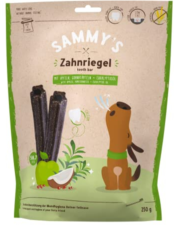 Sammy´s Zahnriegel | Lecker Duftende Kauriegel für Hunde | Zur Unterstützung der Mundhygiene |Getreidefrei| Natürlich|Fettarm| 1 x 250 g