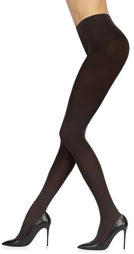 Sarah Borghi Collant Donna 100 Denari Invernali Super Coprenti, Calze Opache Tinta Unita in Morbida Microfibra con Lycra e Tassello in Cotone, Made in Italy (cioccolato, XXL)