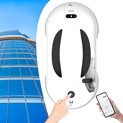 FONOBO Robot Window Cleaner, Smart Glass Cleaning Robotic Technology App & Remote, for Table High Windows Ceiling Magnetic Automatic
