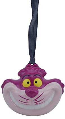 Disney Alice im Wunderland Hängender Baumschmuck – Grinsekatze – 7,4 cm x 4,8 cm x 5,7 cm – Ornament – Disney Weihnachtsbaumschmuck – Alice im Wunderland Geschenke