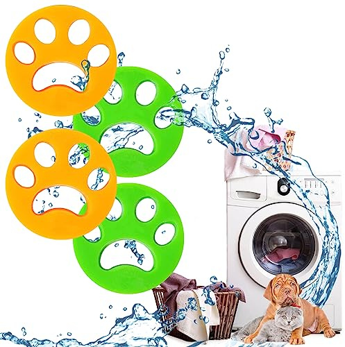 Pack of 8 Pet Hair Remover, Washing Machine, Reusable Pet Hair, Lint Paw, Dog Hair Removal, Cat Hair Remover, Pet Hair Stickers, for Washing Machine