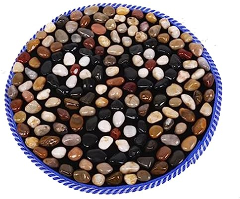GRRICEPL Kieselstein Fuß Massage-Kissen, Steinstraße, Fuß Massage Matte, Shiatsu-Brett, für Bein Fuß Entspannung (Farbe : Multi-Colored, Größe : 40x40cm-C)