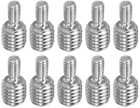 PATIKIL M5x0.8 zu M10x1.5 Doppel Ende Gewindebolzen Schraube Bolzen 10 Packung 304 Edelstahl Stab Bolzen Gewinde Reduzierer Adapter für Möbel Hardware 20mm Lang