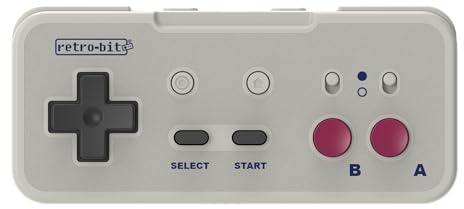 Retro-Bit Origin8 2.4G Manette sans fil Nintendo Switch & NES - Receveurs USB & NES inclus - GB Grey Edition