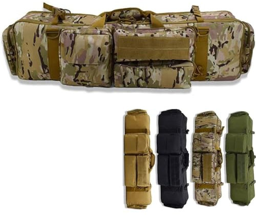 Bolsa para Doble Rifle Táctica de Escopeta,Bolso Táctico de Lona para Fusil Escopeta Larga,Funda para Armas Largas Acolchada,Oxford 600D,Almacenamiento Transporte A