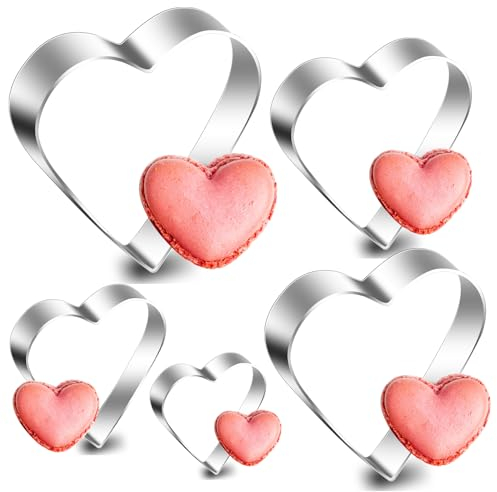 5 Stück Ausstecher Herz Ausstechformen Herz Set Herzausstecher Mini Plätzchen Ausstecher Plätzchenausstecher Keksausstecher für Kekse Fudge Brotfrüchte