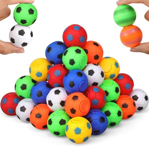 36PCS Fidget Spinner Fußball Spielzeug für Kinder Erwachsene, Mini Stress Relief Hand Spinner, Anti Angst Handheld Schreibtisch Spielzeug, Goodie Bag Stocking Stuffer, Klassenzimmer Party Gunst Preis