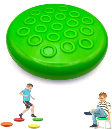 Balance Stepping Stones Kids Sensory Toys - Balance Pads - Multiple Use Toys to aid Body Awareness & Balance - 25cm Width - Delivered Colours May Vary. Sold Individually