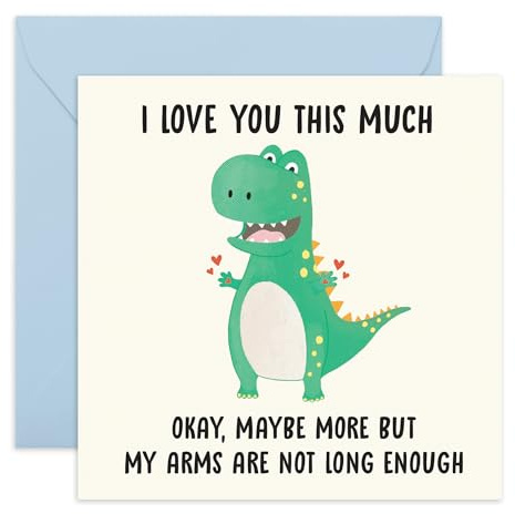 Central 23 Liebes karten für Freund – Valentinstag – Arms Not Long Enough Dinosaurier – Geburtstagskarte für Freundin – Ich liebe dich Geschenke für sie – kommt mit Aufklebern