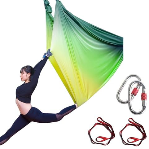 Aerial Yoga Towel, Yoga Towel For Hanging, Yoga Swing, Aerial Yoga Hammock, Acrobatics Towel, Yoga Vertical Towel, Yoga Towels, Swing Frame, Yoga Set For Adults Indoor (5X2.8M)(Bunt E)