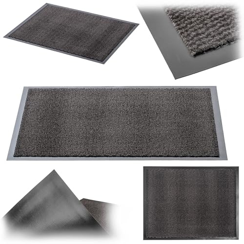 KADAX rutschfeste Schmutzfangmatte, Türmatte für den Innen- und Außenbereich, Fußmatte für Eingangsbereiche und Haustüren (Anthrazit, 120x240 cm)
