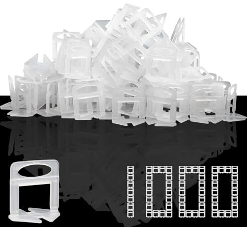 Kit système de nivellement de carrelage, largeur de joint, outil de nivellement, outil de carrelage, pose de carrelage simple et efficace pour sol et carrelage (3 mm, 1000 languettes)