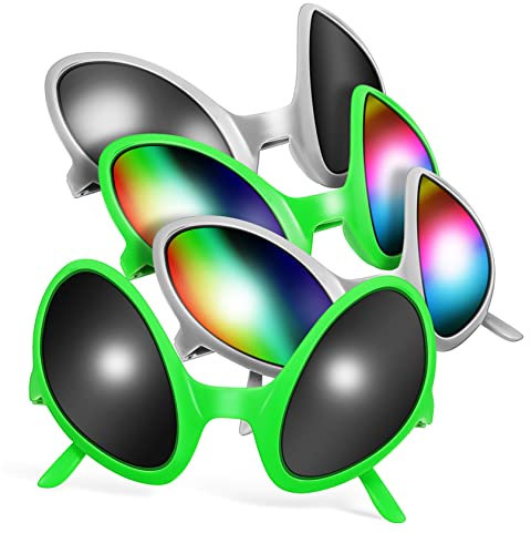 TOGEVAL 4 Stück Außerirdische Brille Roboter Brille Wackelaugen Brille Komische Sonnenbrille Lustige Kostümbrille Stirnband Für Erwachsene Mit -brille Kostüm Kinderbrille Zubehör Abs