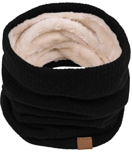 AHEJIOO Schlauchschal Herren – Verdickter Fleece Loop Schal – Multifunktionaler Stirnband Winter – Wärmer Rundschal für Outdoor, Fahrrad, Wandern