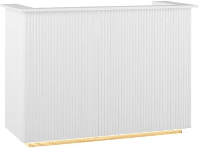physa PHY_RD_02 Banque d'accueil avec éclairage indirect verrouillable - tablette coulissante pour clavier Comptoir d'accueil Bureau de réception