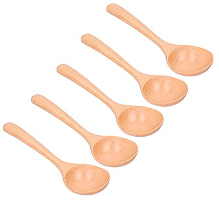Cucchiai di Legno Lunghi, 20-6 Cm Manico Lungo Giapponese Grande Bocca Rotonda Manico per Zuppa Mestolo di Legno per Mescolare Mescolando Cucchiaio da per Porridge
