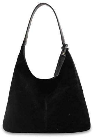 Aucuu Handtasche Damen, Wildleder Hobo Bag, Wildleder Tote Bag, Groß Crossbody Bag, Shopper Tasche, Vintage Shoulder Bag, Beuteltasche Schultertasche