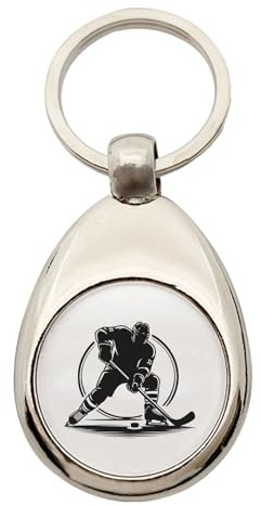 Huuraa Schlüsselanhänger Eishockey Hockey Geschenk | Einkaufswagenchip Geschenkidee Motiv Anhänger für Frauen und Männer