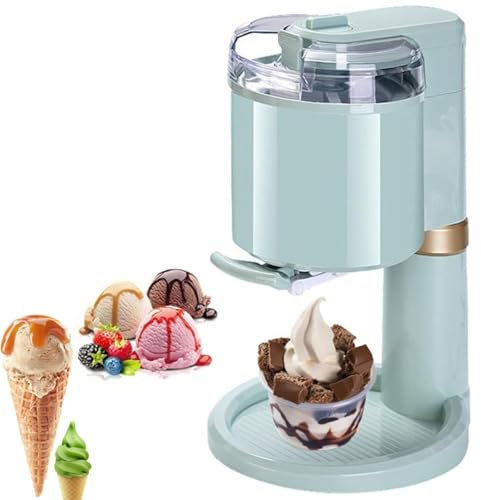 Générique Machine a Glace, 1000ml, Portabilité, Manipulation AiséE, EntièRement Automatique, DIY, Turbine a Glace Italienne pour Particulier