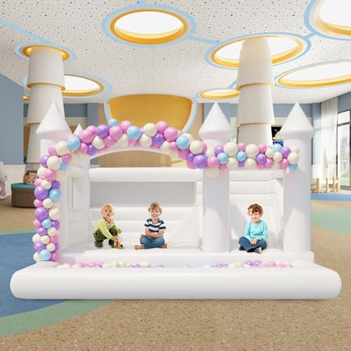 Commercial Bounce House with Slide and Ball Pit for Adults and Kids, Large Inflatable for Birthday Parties and Weddings