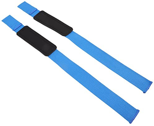 1 Pair Blue Polyester Wrist Wraps for Gym Grip Support