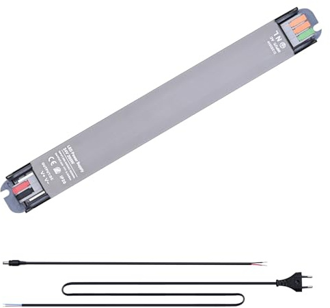 FOSUO 24V 200W LED Netzteil, Schmal 2cm Breit Slim Transformator, AC 200-240V zu DC 24V 8.3A LED Trafo,Nicht Wasserdicht für Innenräume LED Streifen