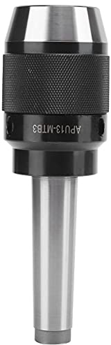 Glomora Drill Chuck 3‑Jaw Back Pull Type Self‑Tightening Lathe Tapping Clamping Tool APU13‑MTB3