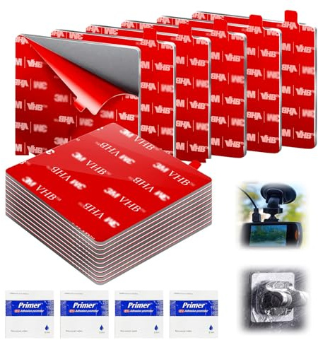 VHB Double Sided Tape Heavy Duty, Made of 3M, 10PCS 5952 Adhesive Pads - 2.84 Square, Strong Hold Mounting Tape for Windshield Dashcam Mount Car Décor
