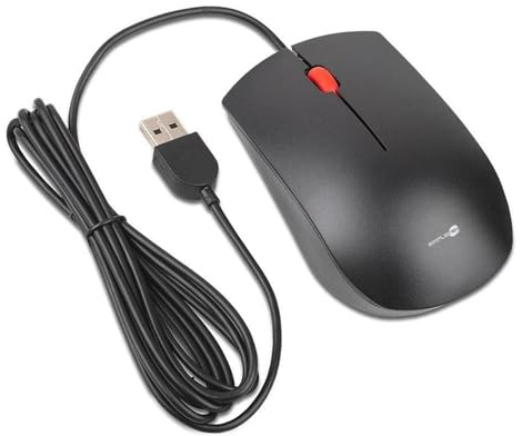 SIMPLETEK - Souris Optique Filaire USB 2.0 | 1600 DPI, 3 Boutons | Compatible avec macOS, Windows et Linux - Noir