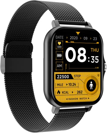 Smartwatch Bluetooth per uomo e donna, IP67, impermeabile, display da 1,8 pollici, fitness tracker con frequenza cardiaca, SpO₂, monitoraggio del sonno, contapassi, compatibile con Android e iPhone