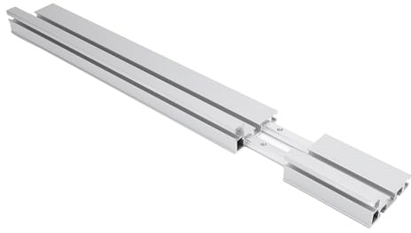 Hyuduo Gehrungslehren-Anschlag, Teleskop-Gehrungsverlängerungsanschlag aus Aluminiumlegierung, 50–86 Cm, Verstellbar für Tischkreissägen-Bandsägen-Frästisch, Abgewinkelte Enden für Präzise